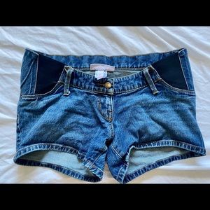Isabel Maternity maternity jean shorts